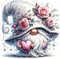 Paint by Numbers for Adults,Gnome Flowers Paint by Number on Canvas Without Frame,Paint by Numbers Kits for Home Wall Decor 16X16 Inch(40X40cm)